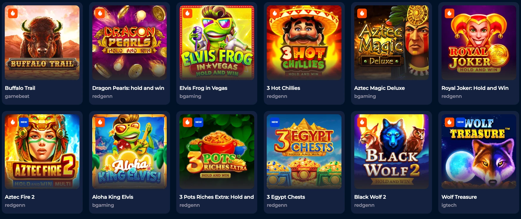 Games at Axe Casino
